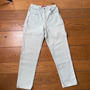 VTG Gloria Vanderbilt High Waisted Jeans SZ 10 Mint Green Straight Taper Cottage